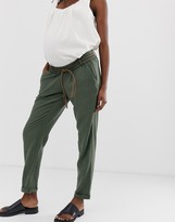 Thumbnail for your product : Mama Licious Mamalicious maternity linen braided belt trouser