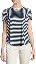 Thumbnail for your product : A.L.C. Tesi Striped Linen Tee, Black/White