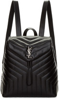 Thumbnail for your product : Saint Laurent Black Medium Matelassé Loulou Backpack