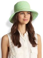 Thumbnail for your product : Eric Javits Stripe Straw Bucket Hat