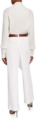 Brunello Cucinelli Cashmere Sparkle Zip-Front Sweater