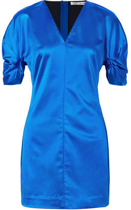 Elizabeth and James Sloan Duchesse-satin Mini Dress - Bright blue