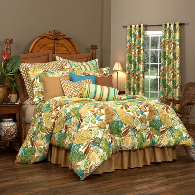 thomasville at home Brunswick Tropical Cotton Floral Comforter Set