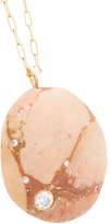 Thumbnail for your product : Cvc Stones Burn Red stone and diamond pendant necklace