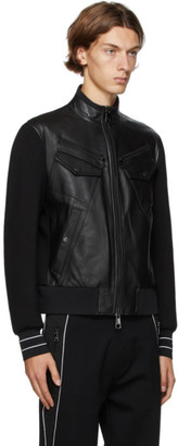 Neil Barrett Black Panelled Leather Jacket