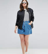 Thumbnail for your product : ASOS Curve Denim Culotte In Midwash