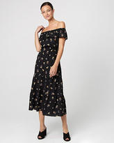 Thumbnail for your product : Le Château Floral Print Off-the-Shoulder Ruffle Dress
