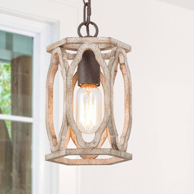 Rosalind Wheeler Danas 1-Light 6'' W Farmhouse Dining Room Single Cylinder Pendant UL Certified