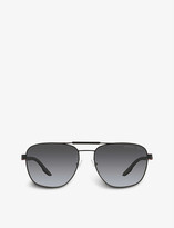 Thumbnail for your product : Prada Linea Rossa PS 53XS oval-frame metal and acetate sunglasses