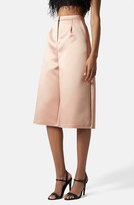 Thumbnail for your product : Topshop Pleated Satin Culottes