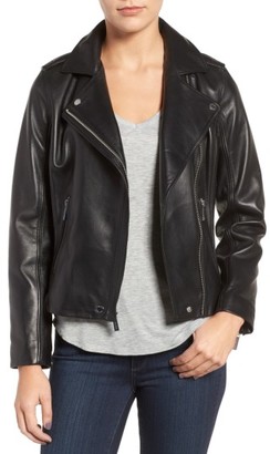 MICHAEL Michael Kors Women's Leather Moto Jacket