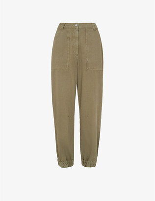 Whistles Mila relaxed-fit cotton-blend trousers