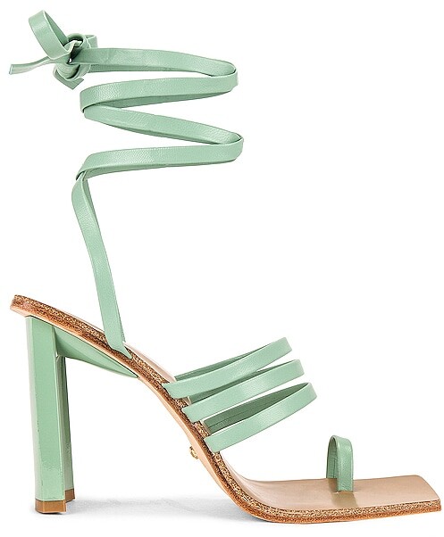 mint green block heels