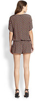 Thumbnail for your product : RED Valentino Silk Little Birds Short Jumpsuit