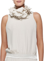 Thumbnail for your product : Brunello Cucinelli Silk Petal Collar Necklace, Vanilla