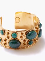 Thumbnail for your product : Sylvia Toledano Malachite Cuff Bracelet - Green Gold