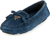 Thumbnail for your product : Prada Suede Slip-On Moccasin, Oltremare