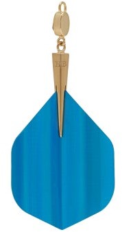 Hillier Bartley Gold-plated Dart Charm - Blue