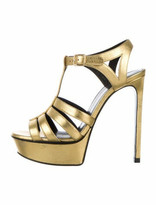 Gold Peep Toe Heels Ankle Strap | Shop the world’s largest collection ...