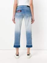 Thumbnail for your product : Karl Lagerfeld Paris patch-appliqué ombré cropped jeans
