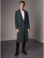 Thumbnail for your product : Burberry Donegal Herringbone Wool Double-breasted Coat , Size: 52, Blue