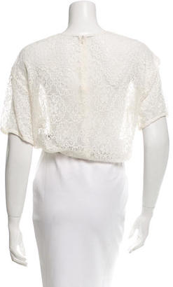 RED Valentino Short Sleeve Lace Top