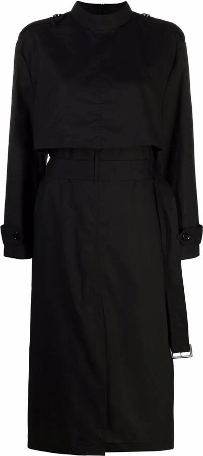 black trench coat dress