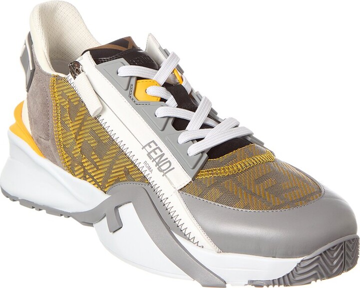 Fendi Flow Ff Mesh Leather Sneaker ShopStyle - Main Image