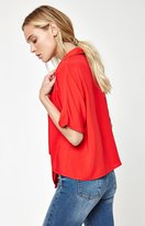 Thumbnail for your product : La Hearts Tie Front Button Down Top