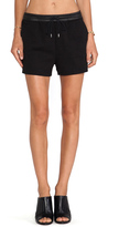 Thumbnail for your product : Alexander Wang T by Leather Waistband Sweatshorts