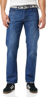 Enzo Men's Ez324 Straight Jeans