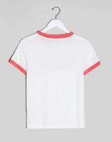 Thumbnail for your product : Wrangler logo ringer t-shirt in white