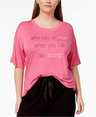 Jenni by Jennifer Moore Plus Size Graphic-Print Pajama Top, Created for Macy's