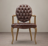 Thumbnail for your product : Restoration Hardware 19th C. French Victorian Tufted Round Leather Armchair