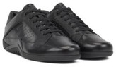 Thumbnail for your product : HUGO BOSS Low-profile trainers in nappa and embossed leather