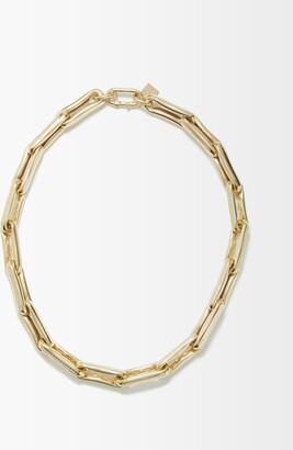 LAUREN RUBINSKI Large Diamond & 14kt Gold Chain-link Necklace