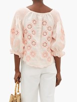 Thumbnail for your product : Innika Choo Oliver Daily Embroidered Linen-poplin Blouse - Light Pink
