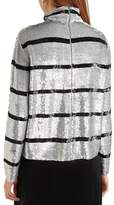 Thumbnail for your product : Ashish Striped Sequined Silk-georgette Turtleneck Top