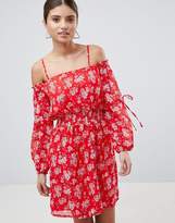 Thumbnail for your product : boohoo Cold Shoulder Mini Dress