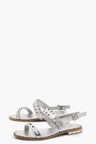 Thumbnail for your product : boohoo Studded Two Part Sandals