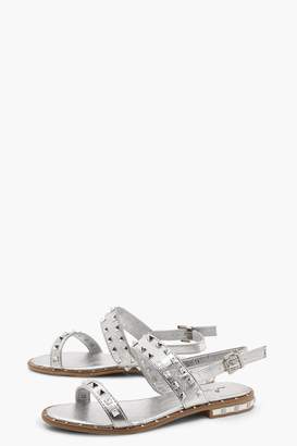 boohoo Studded Two Part Sandals
