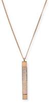 Thumbnail for your product : Vita Fede Mia Quadra Pavé Crystal Bar Necklace, Rose Gold