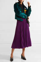 Thumbnail for your product : Marc Jacobs Pleated Crepe De Chine Midi Skirt - Purple