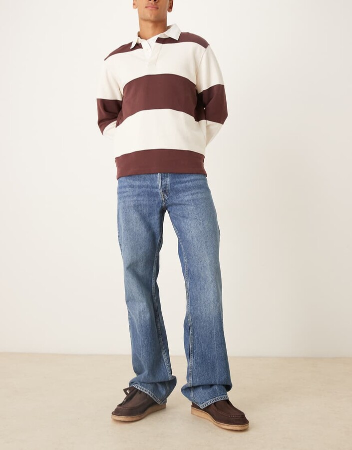 Arket Canyon straight leg jeans in mid blue wash