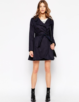 Cooper & Stollbrand Trench with Plaid  Detail