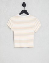 Thumbnail for your product : Abercrombie & Fitch crop logo baby t-shirt in yellow stripe