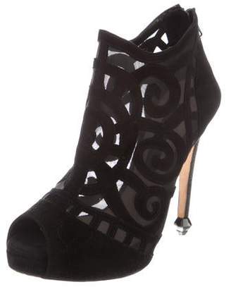 Chrissie Morris Liliana Stingray-Trimmed Ankle Boots Black Liliana Stingray-Trimmed Ankle Boots