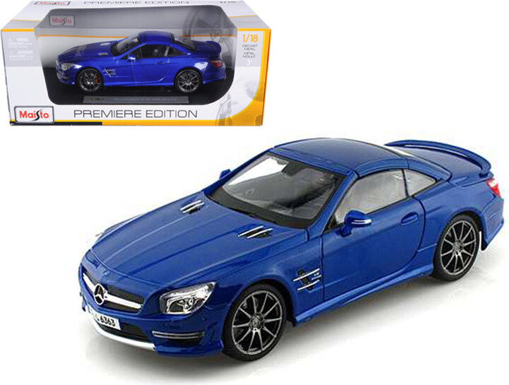 2012 Mercedes SL 63 AMG Blue 1/18 Diecast Car Model by Maisto