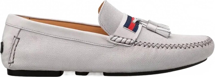 Mezlan Men's Nubuck Driver Slip On In Grey