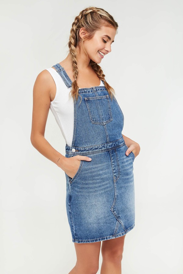 overall dress jean